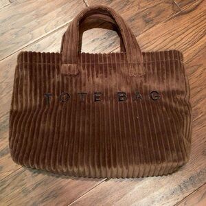 Brown “corduroy” tote bag